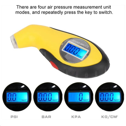 High-Precision Digital Tyre Pressure Gauge – LCD Display for Cars & Trucks