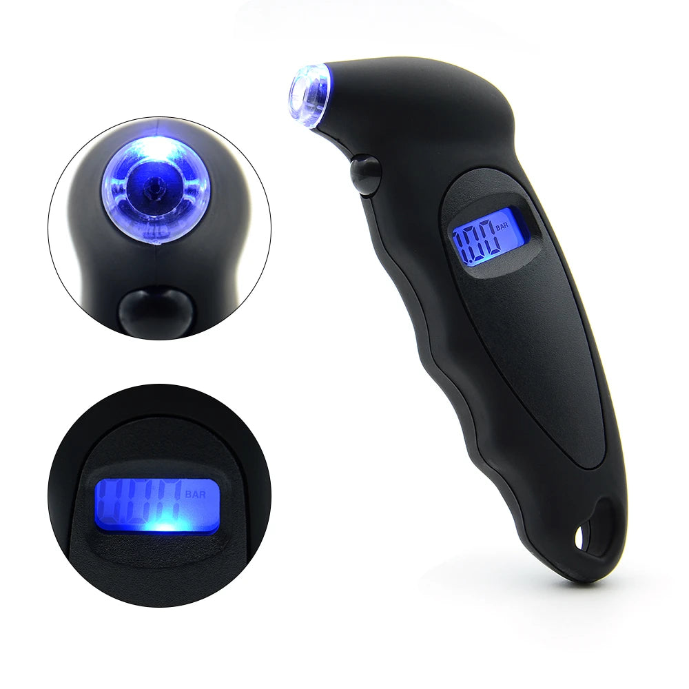 High-Precision Digital Tyre Pressure Gauge – LCD Display for Cars & Trucks