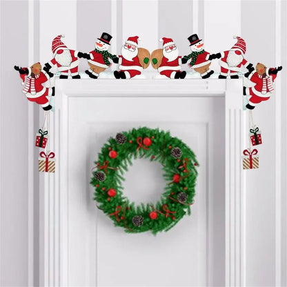 Wooden Santa Door Corner Decor