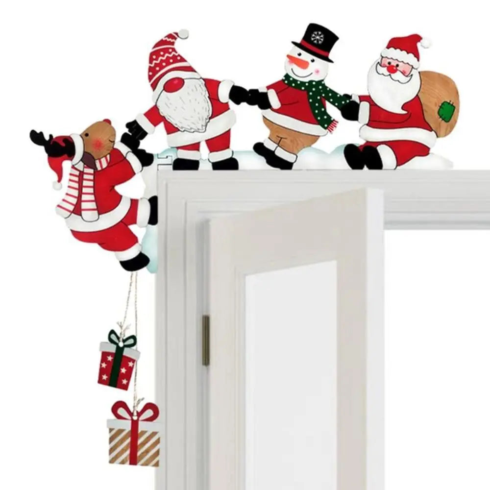 Wooden Santa Door Corner Decor