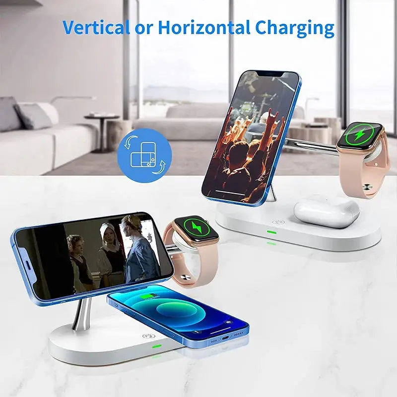 5-in-1 Magnetic Wireless Charger for iPhone, Watch & AirPods