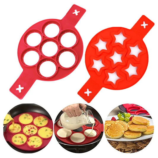 Non-Stick Silicone Pancake Maker – Egg Ring & Omelette Mould