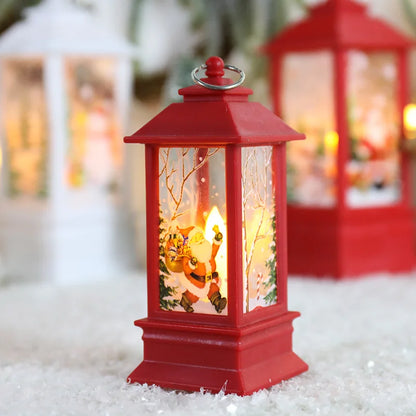 Santa & Snowman Lantern Light