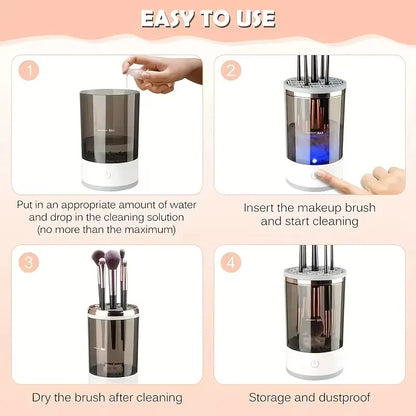 3-in-1 USB Electric Makeup Brush Cleaner, Dryer & Holder