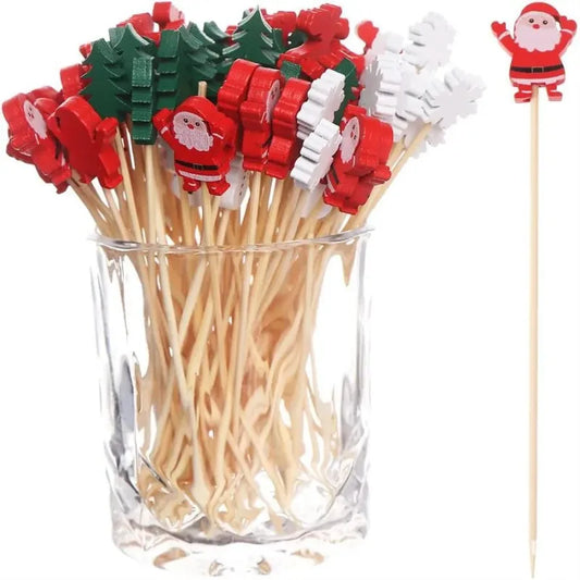 Festive Christmas Fruit Sticks – Snowflake, Santa & Tree Designs