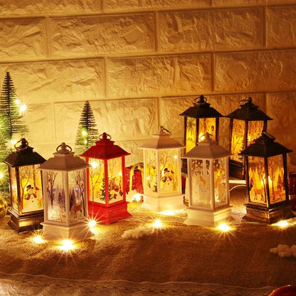 Santa & Snowman Lantern Light