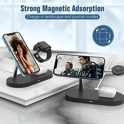 5-in-1 Magnetic Wireless Charger for iPhone, Watch & AirPods